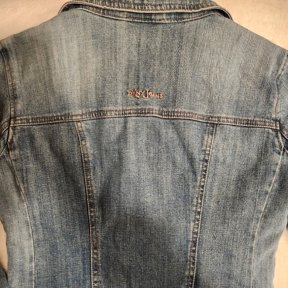 DKNY Jeans Blue Casual Button-Up Denim Long Sleeve Jacket Women's Size S - Picture 8 of 10